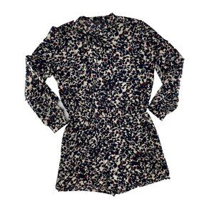 LOFT Women Long Sleeve Shorts Romper Pockets Women's Size 6 Flaw